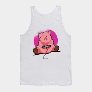 Pink Gamer Pig Tank Top
